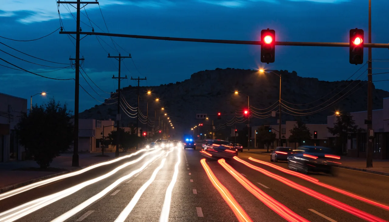 Night traffic on the D Street corridor in Victorville where impaired-driving crashes happen