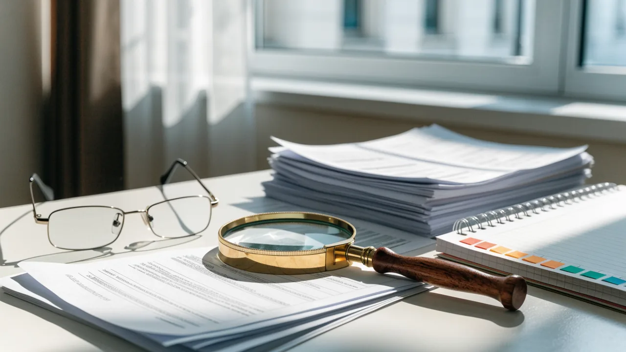 Settlement paperwork and medical bills spread on a desk while a Victorville car accident claim is valued